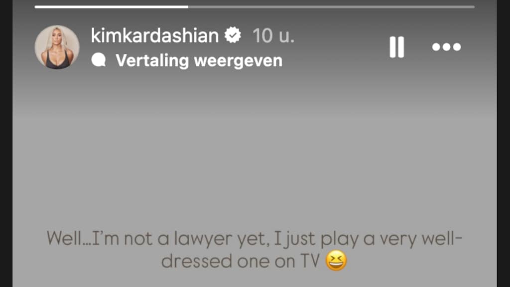 De post op Instagram van Kim Kardashian