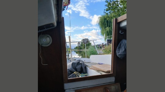 Zicht vanuit Bens bootje. 