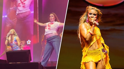 Nederlandse Julia schittert opnieuw naast Zara Larsson met viraal dansje: 'Koninginnen verenigd'