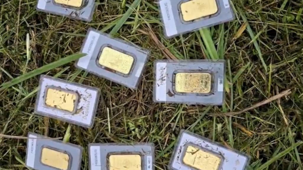 Duitse plantsoenmedewerker vindt 8 goudstaven tijdens grasmaaien