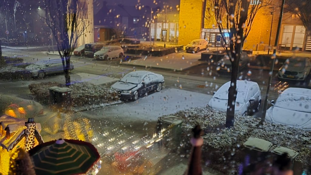 Code geel om gladheid en voor het eerst dit najaar (heel even) een wit landschap