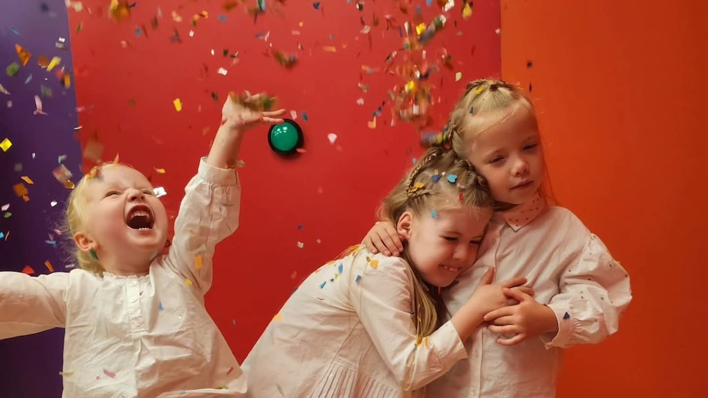 De drie zusjes Chloé, Aelynn en Zarah (vlnr)