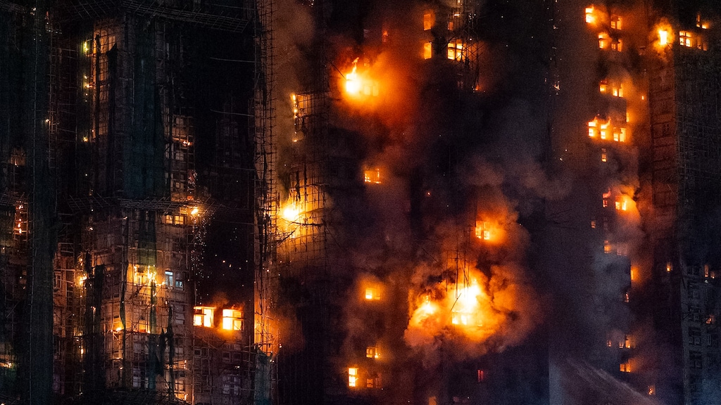 Vuur in de torens, gisteravond