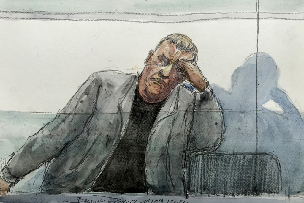 Rechtbanktekening van Dominique Pelicot