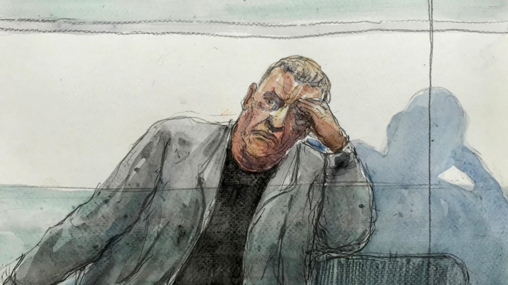 Rechtbanktekening van Dominique Pelicot