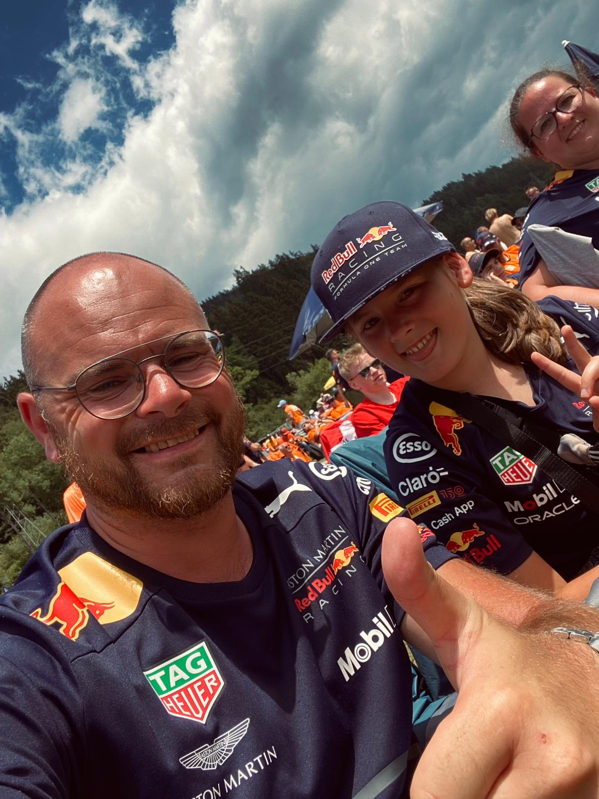 Maurice samen met familie in Oostenrijk bij de GP