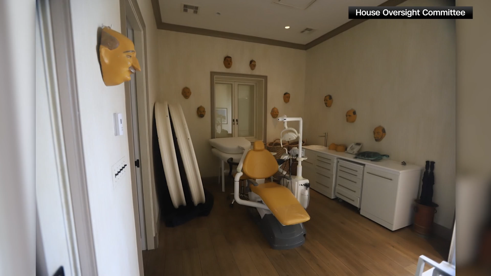 Een van de kamers op het privé-eiland.