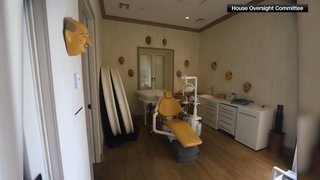 Een van de kamers op het privé-eiland.