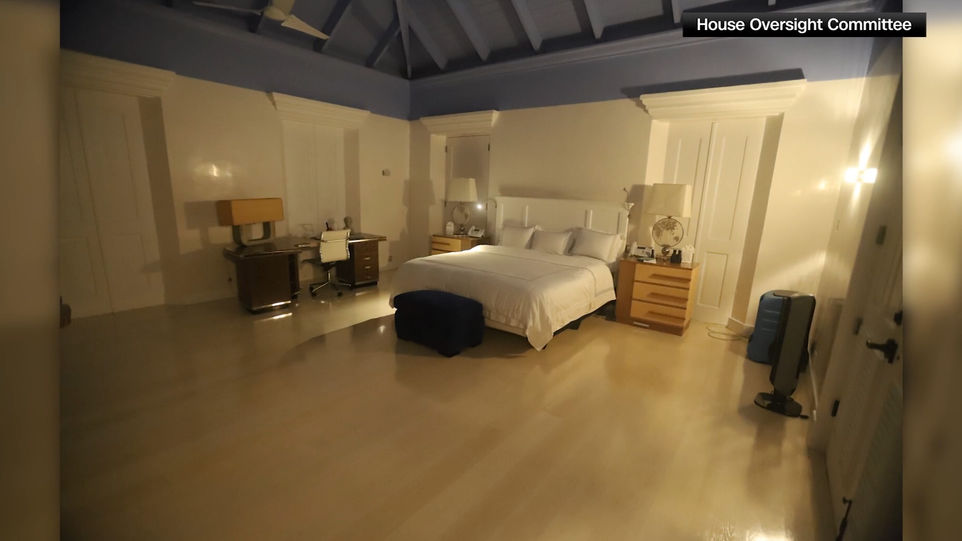 Een van de slaapkamers op het eiland.