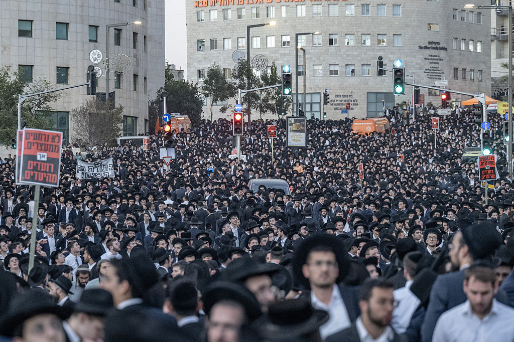 Tienduizenden haredi protesteerden eind oktober in Jeruzalem tegen de dienstplicht.