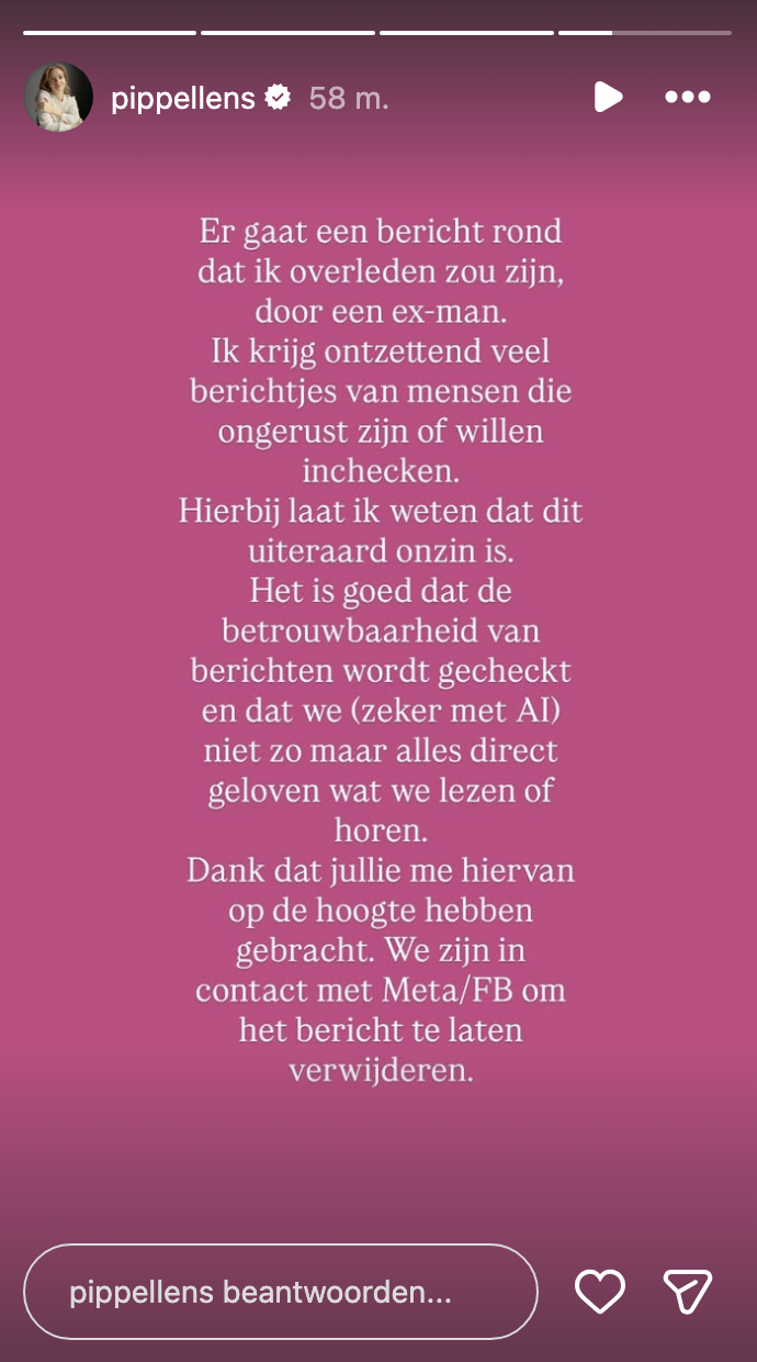 Instagram Stories Pip Pellens