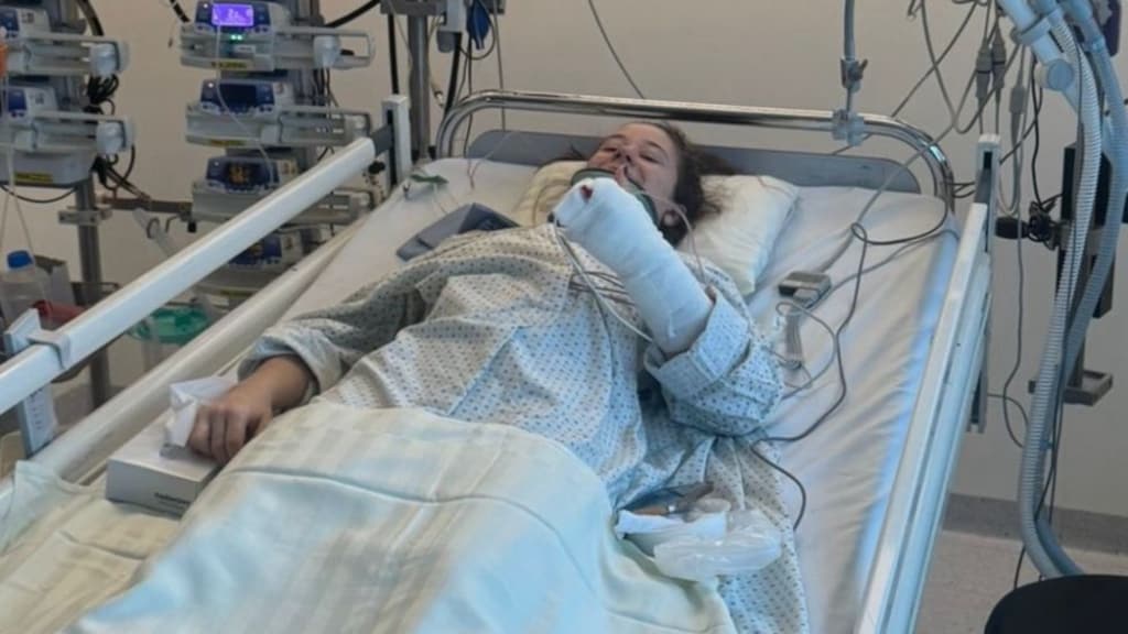 Isa in het ziekenhuis.