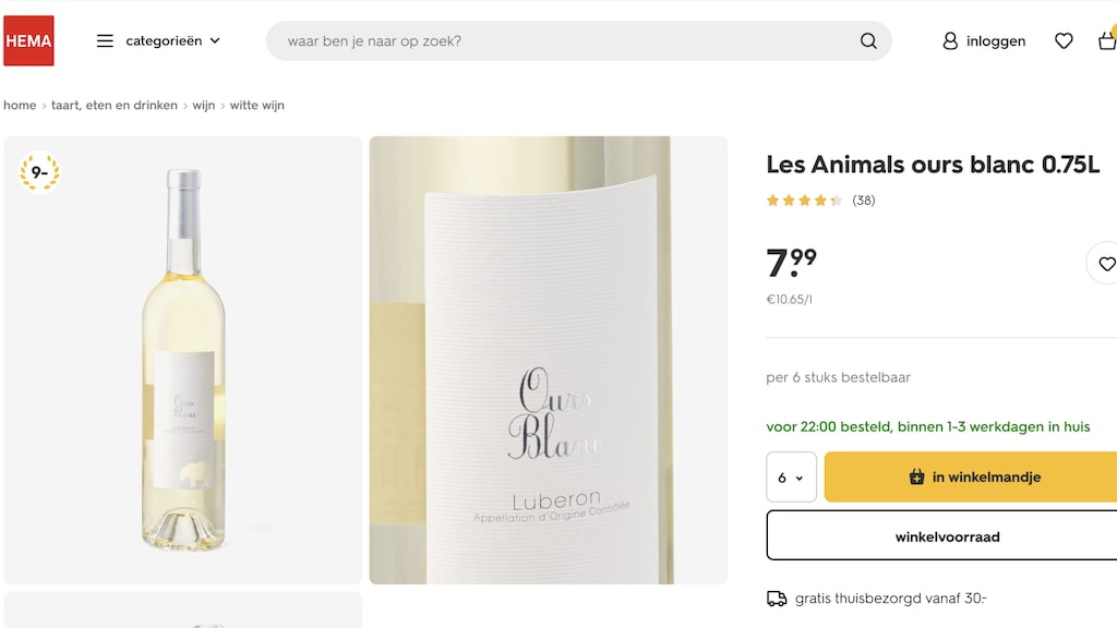 Our Blancs Luberon (7,99 – HEMA)