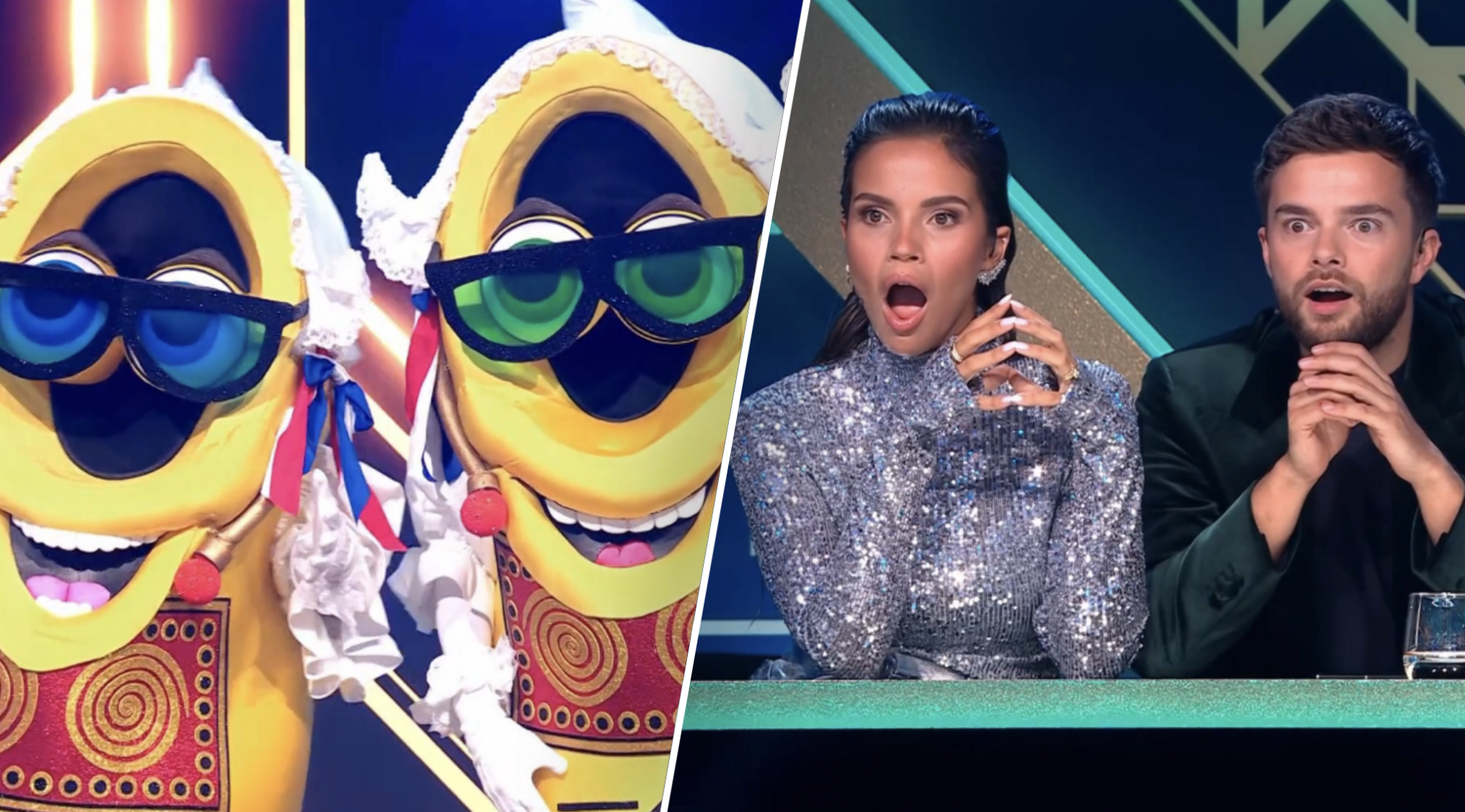 Klompen blazen panelleden omver met onthulling in The Masked Singer