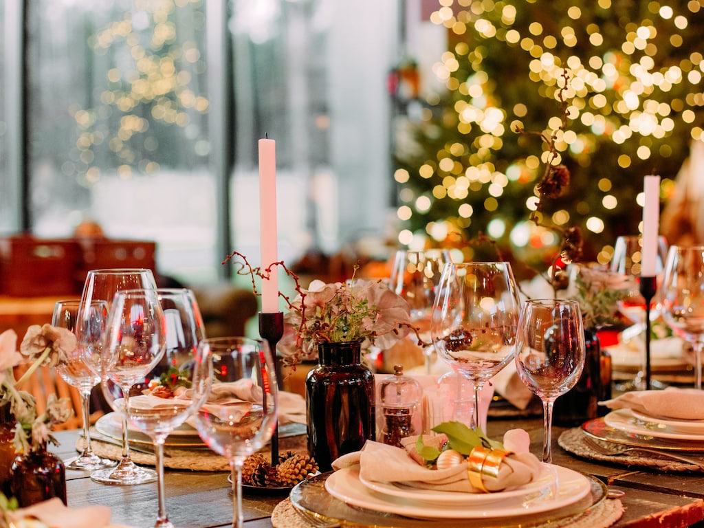 Groene decoratie voor de kersttafel - : tuin, deco en dier Groene decoratie voor de kersttafel - : tuin, deco en dier