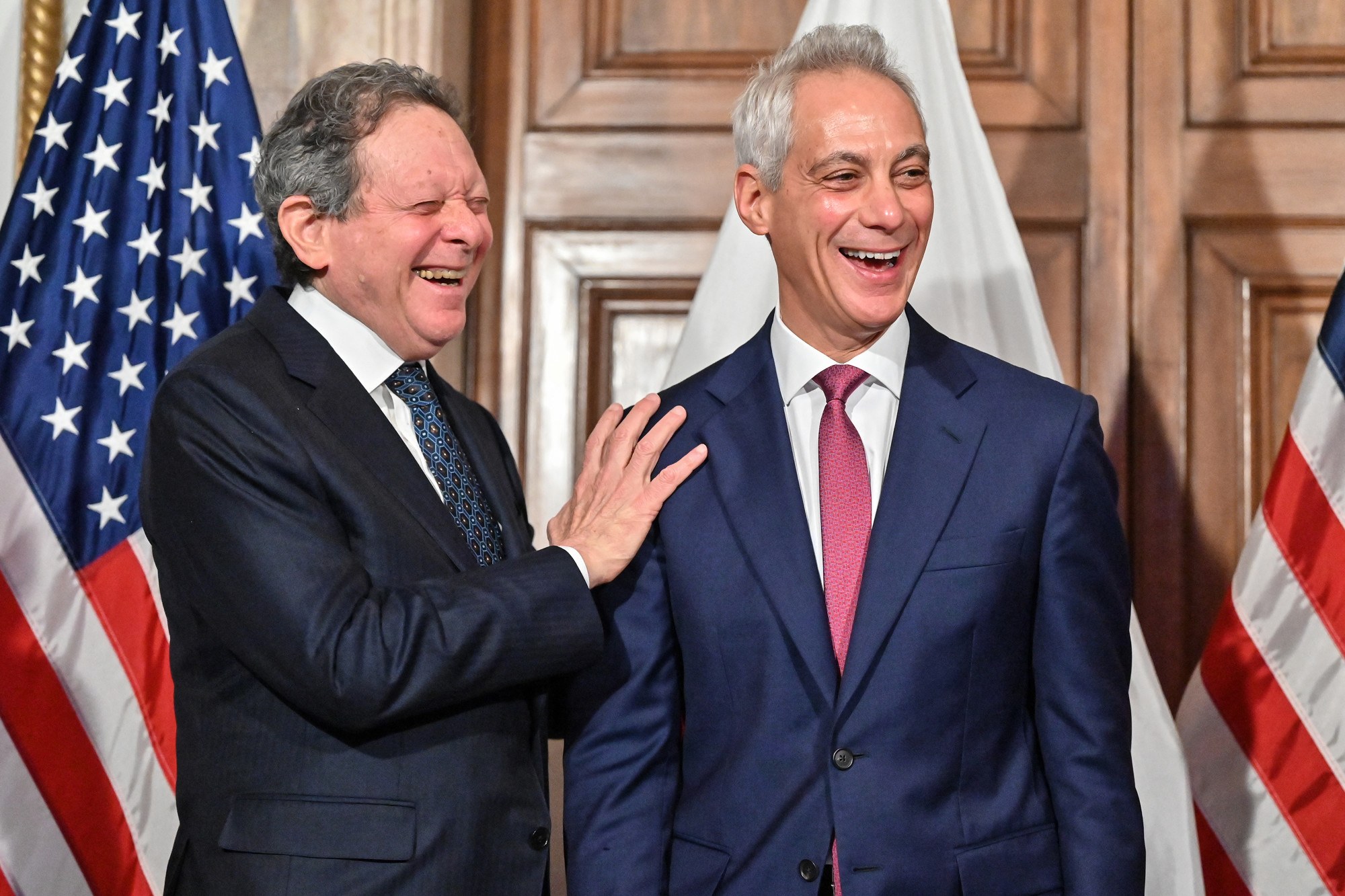 Pritzker pictured with the US ambassador to Japan