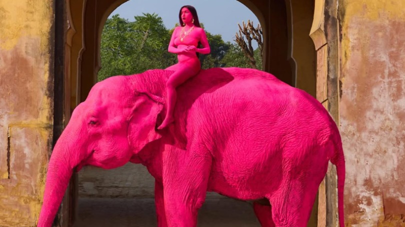 Ophef om roze geverfde olifant na fotoshoot in India: dier maanden later overleden