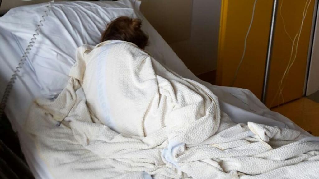 Tijdens een ziekenhuisopname in 2016.