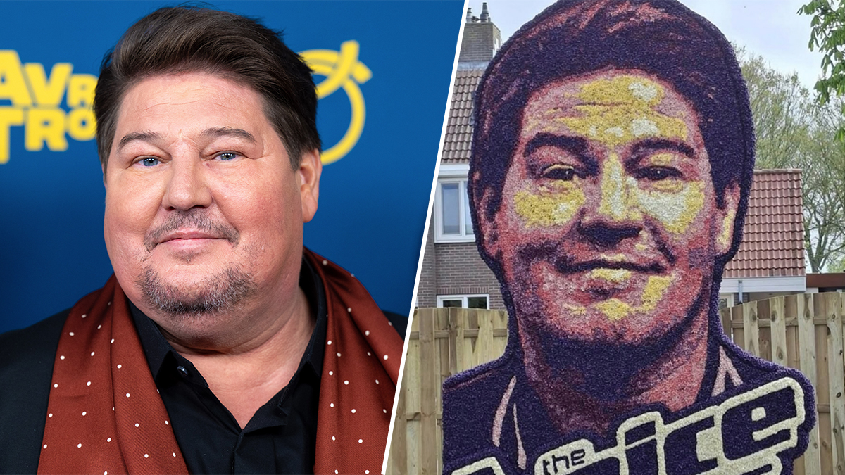 Martijn Krabbé verrast met The Voice-eerbetoon in bloemenmozaïek: 'Je verzint het niet'