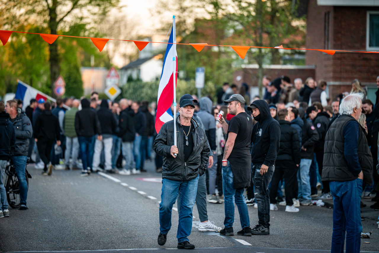 Demonstranten in Loosdrecht.
