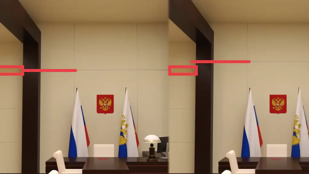 Uno de los ejemplos de Putin dejándose filmar y fotografiar en habitaciones idénticas.