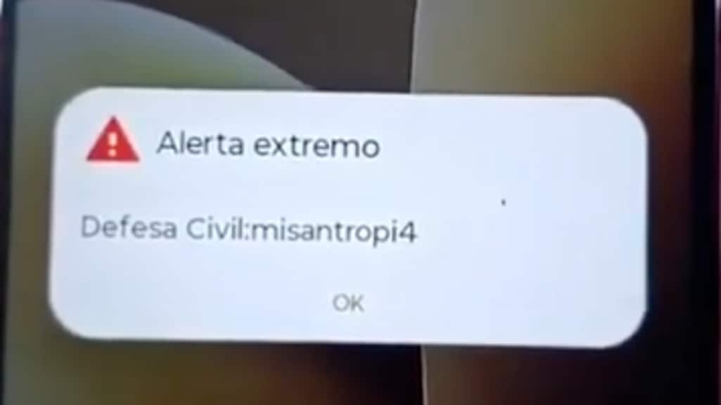 Image for the article: Miljoenen Brazilianen ontvangen noodmelding over 'misantropie', waarschijnlijk een hack