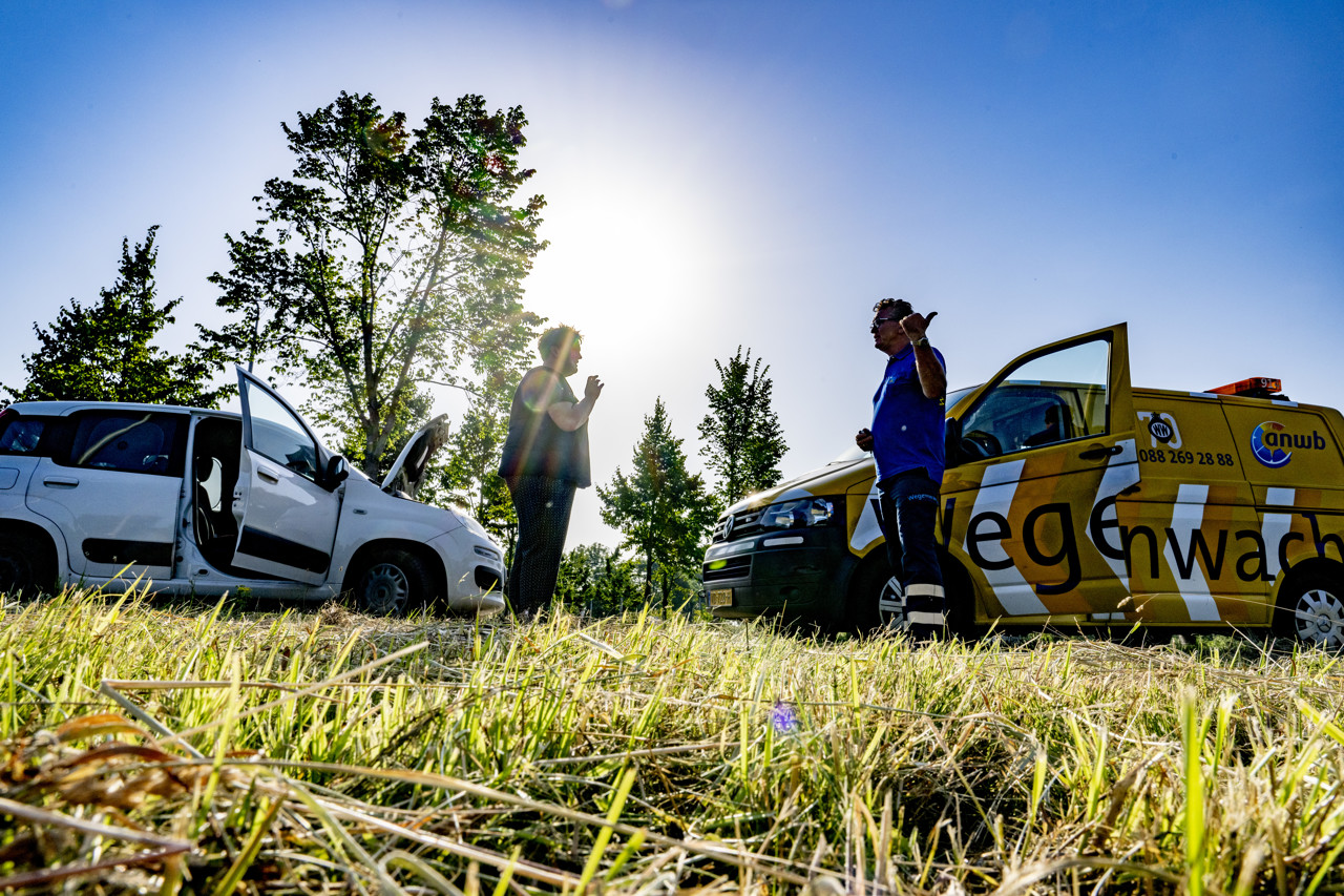 Veel pechmeldingen bij ANWB, temperatuur wegdek soms 50 graden
