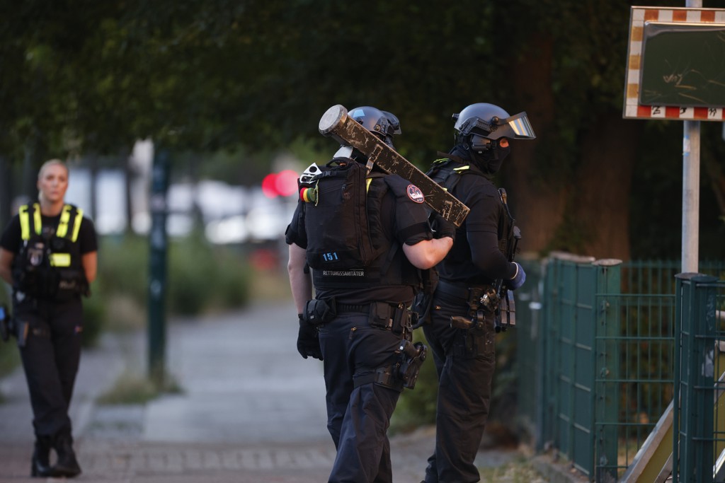 Politie-afzetting in de straat