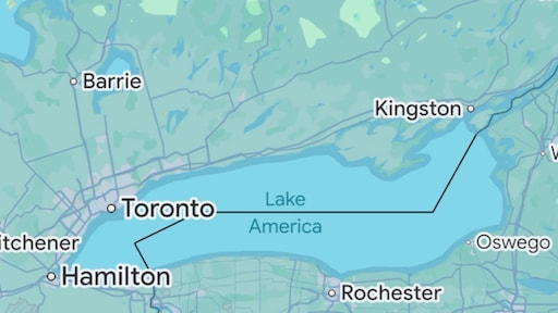 Lake Ontario heet nu Lake America op Google Maps na besluit van Trump
