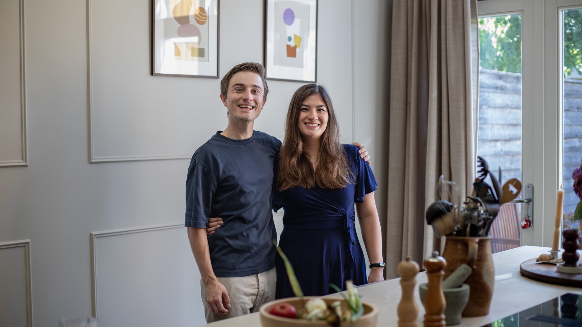 In de keuken bij Lilian en Joris thuis. 