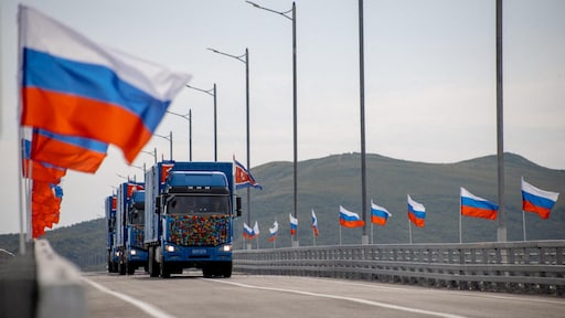Eerste verkeersbrug tussen Noord-Korea en Rusland geopend