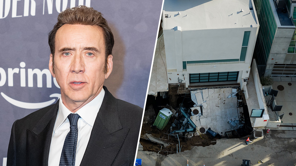 Nicolas Cage ziet oprit van peperdure villa verdwijnen in zinkgat