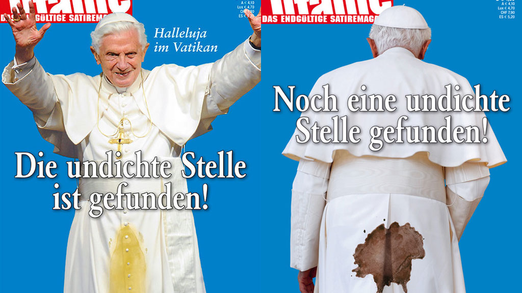 Paus klaagt Duits blad aan om kwetsende cover