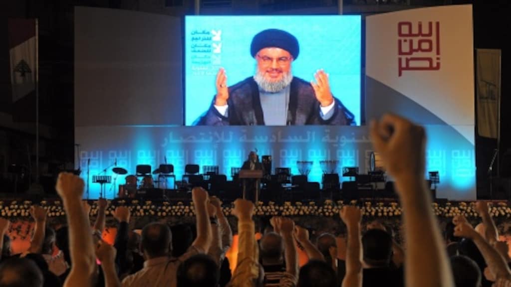 Zeldzaam openbaar optreden Hezbollahleider