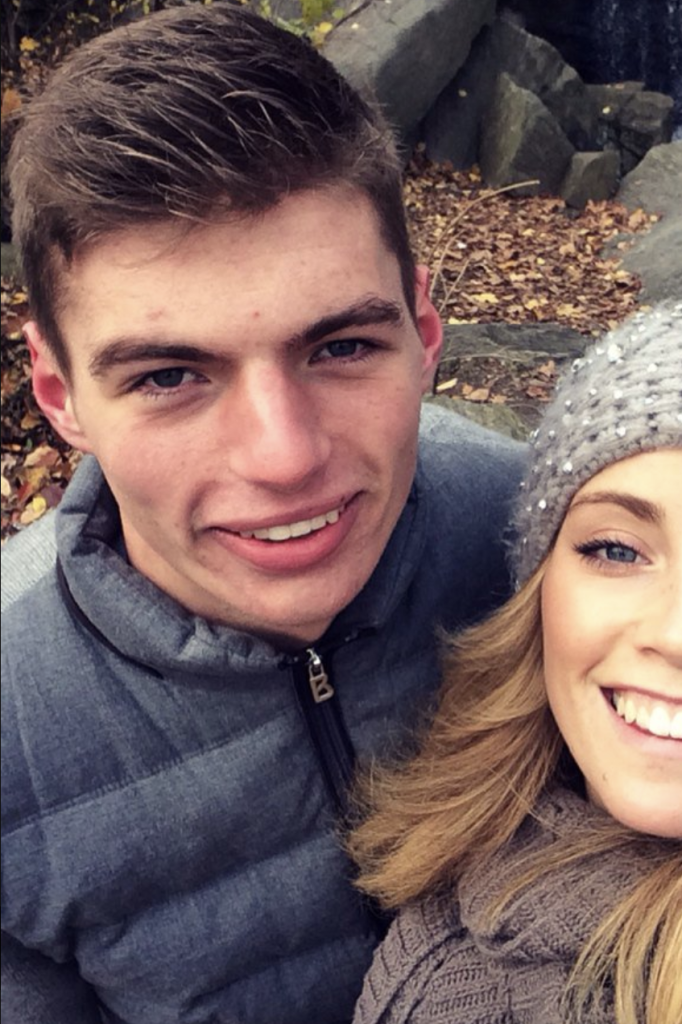 Max Verstappen en Mikaela Åhlin-Kottulinsky in 2015