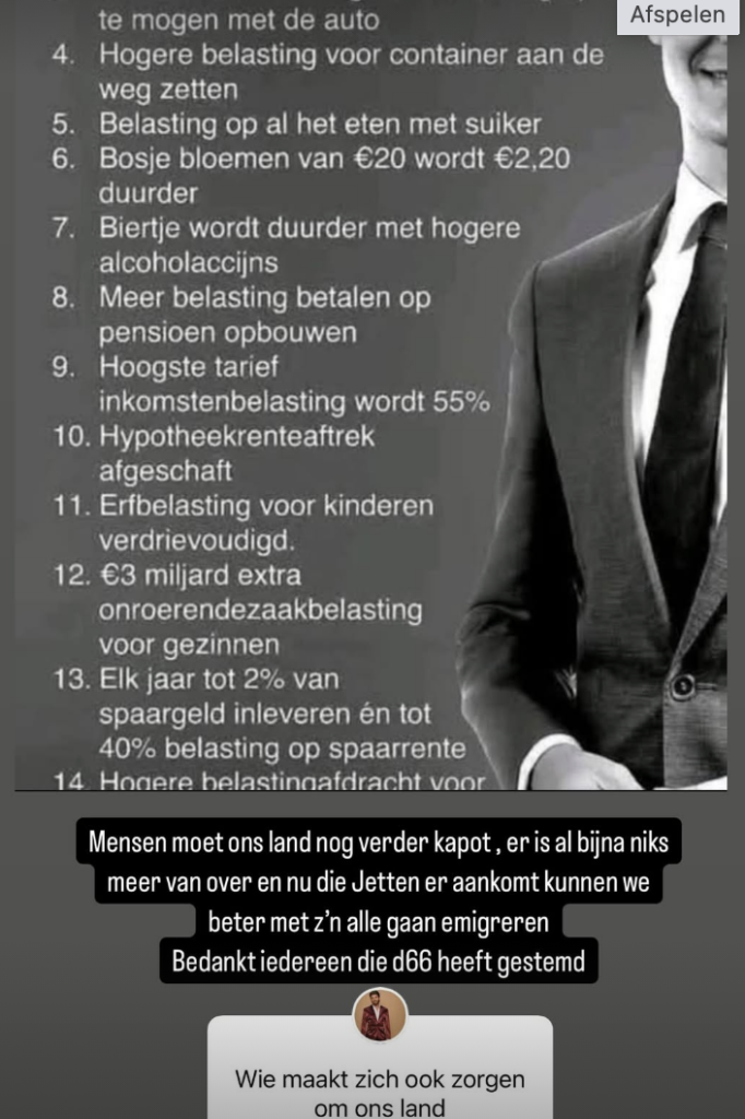 Story van Roy Donders op Instagram