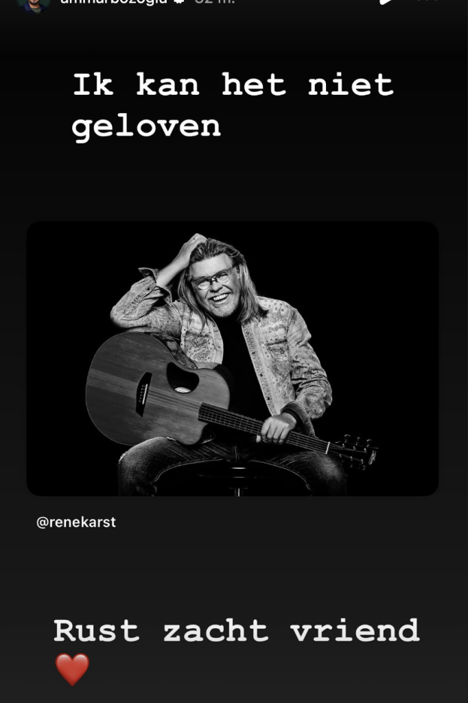 Ammar's reactie op overlijden Karst